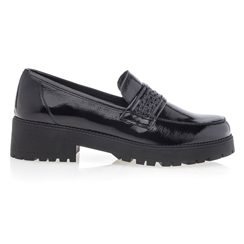 Svarta loafers/båtskor för kvinnor