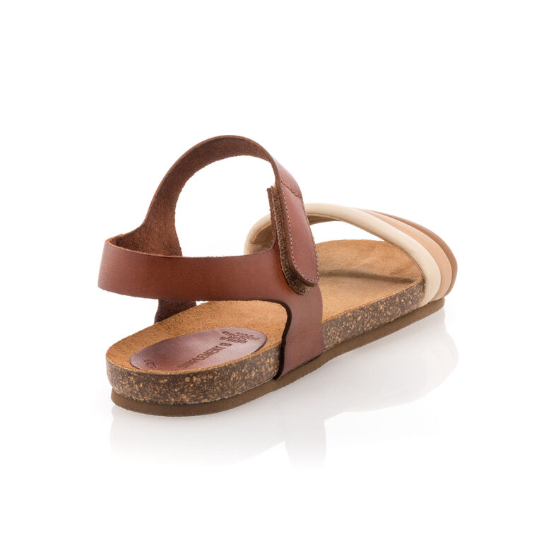 Braune Damensandalen / Zehenfreie Schuhe