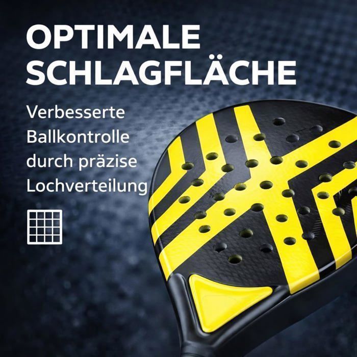 Set de raquettes de padel pour adultes raquette professionnelle – Raquettes de padel pour débutants et joueurs avancés (jaune)