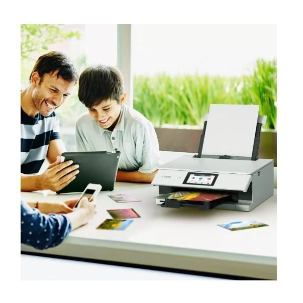 Multifunction Printer - CANON - PIXMA TS8751 - 200 sheets - 6 ink tanks - WIFI - White