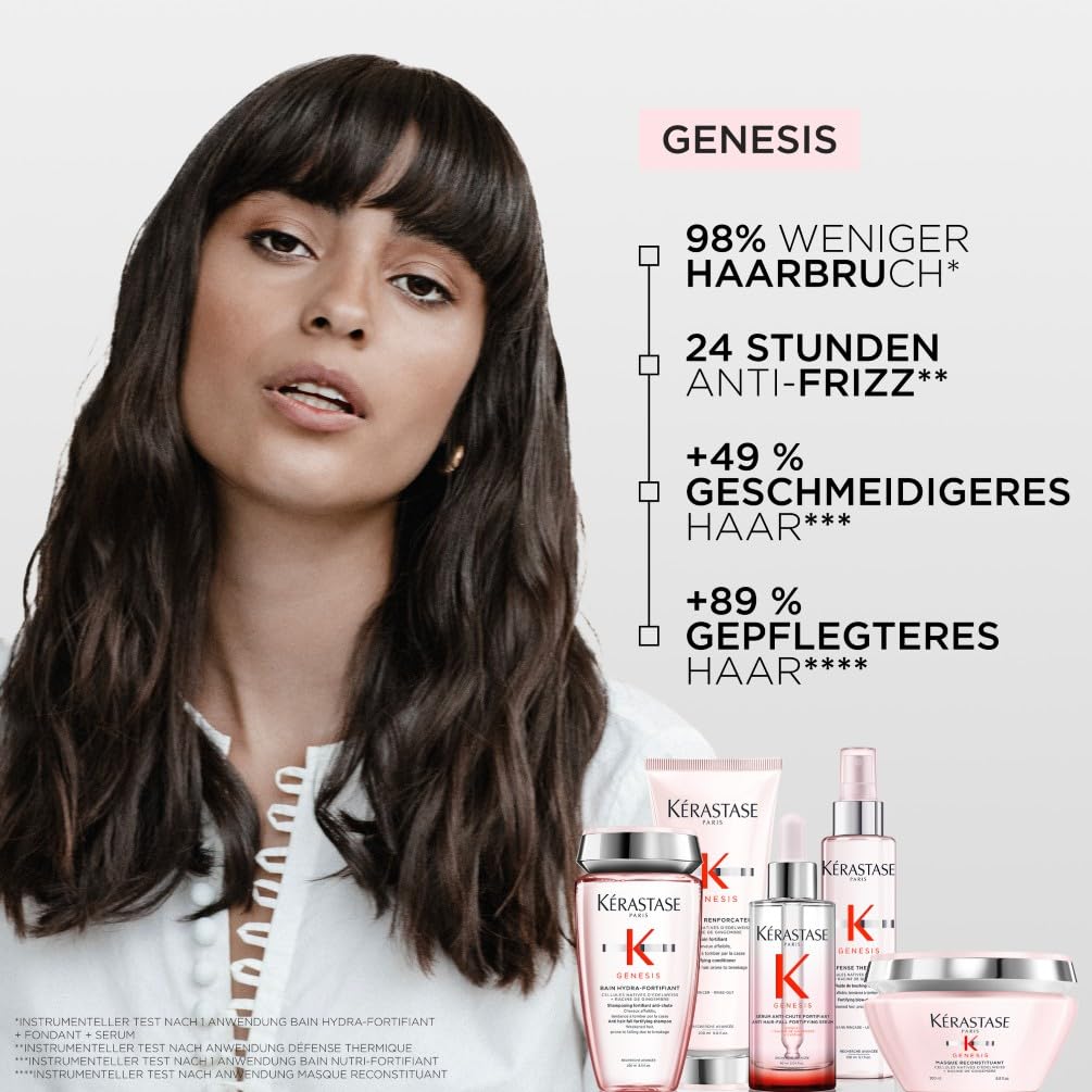 Kérastase Genesis Sérum Anti-Chute Fortifiant, Stärkende Haarkur für feines und brüchiges Haar, Gegen Haarausfall und Haarbruch