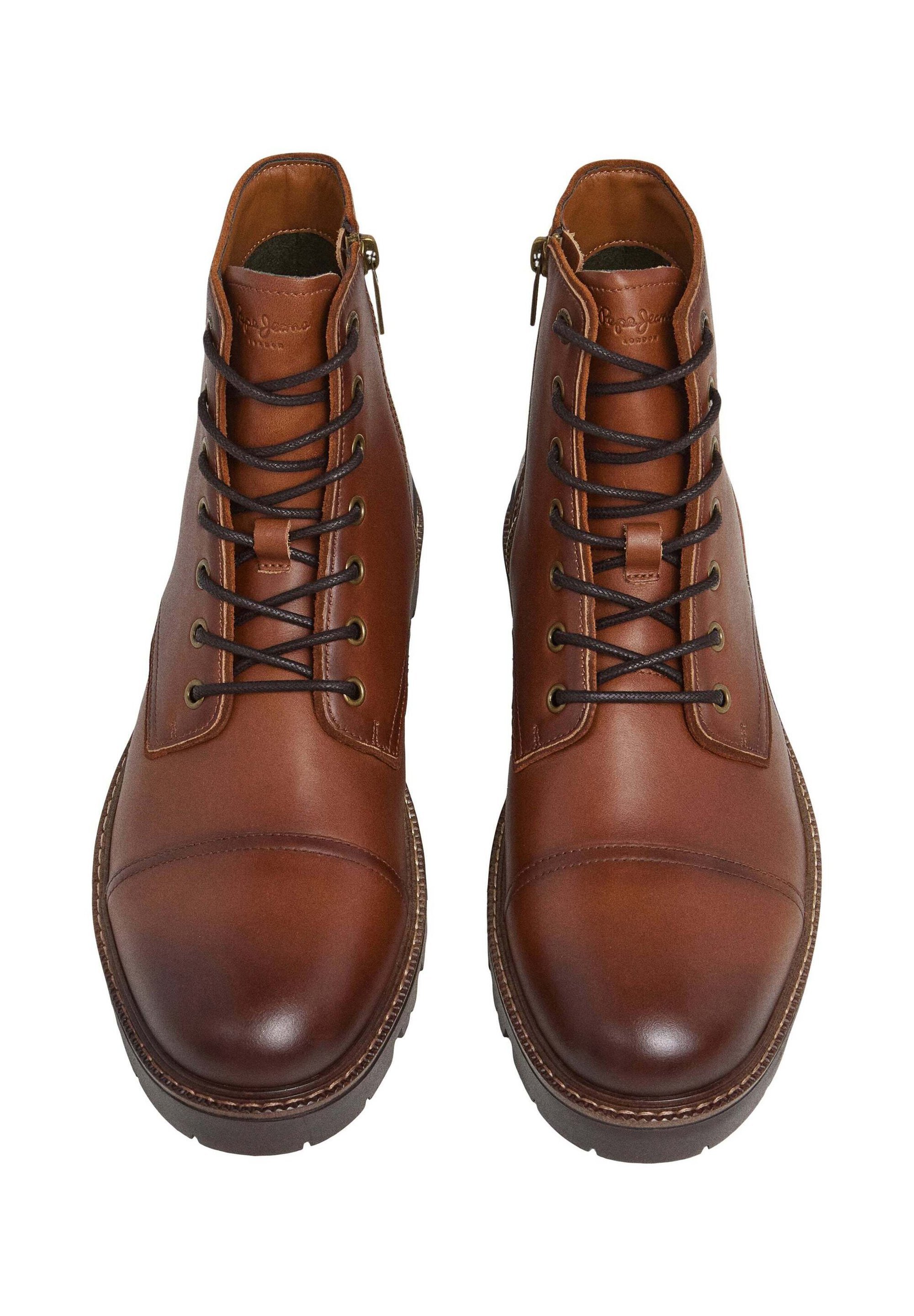 Pepe Jeans RYAN BRIT M - Schnürstiefeletten - Cognacbraun