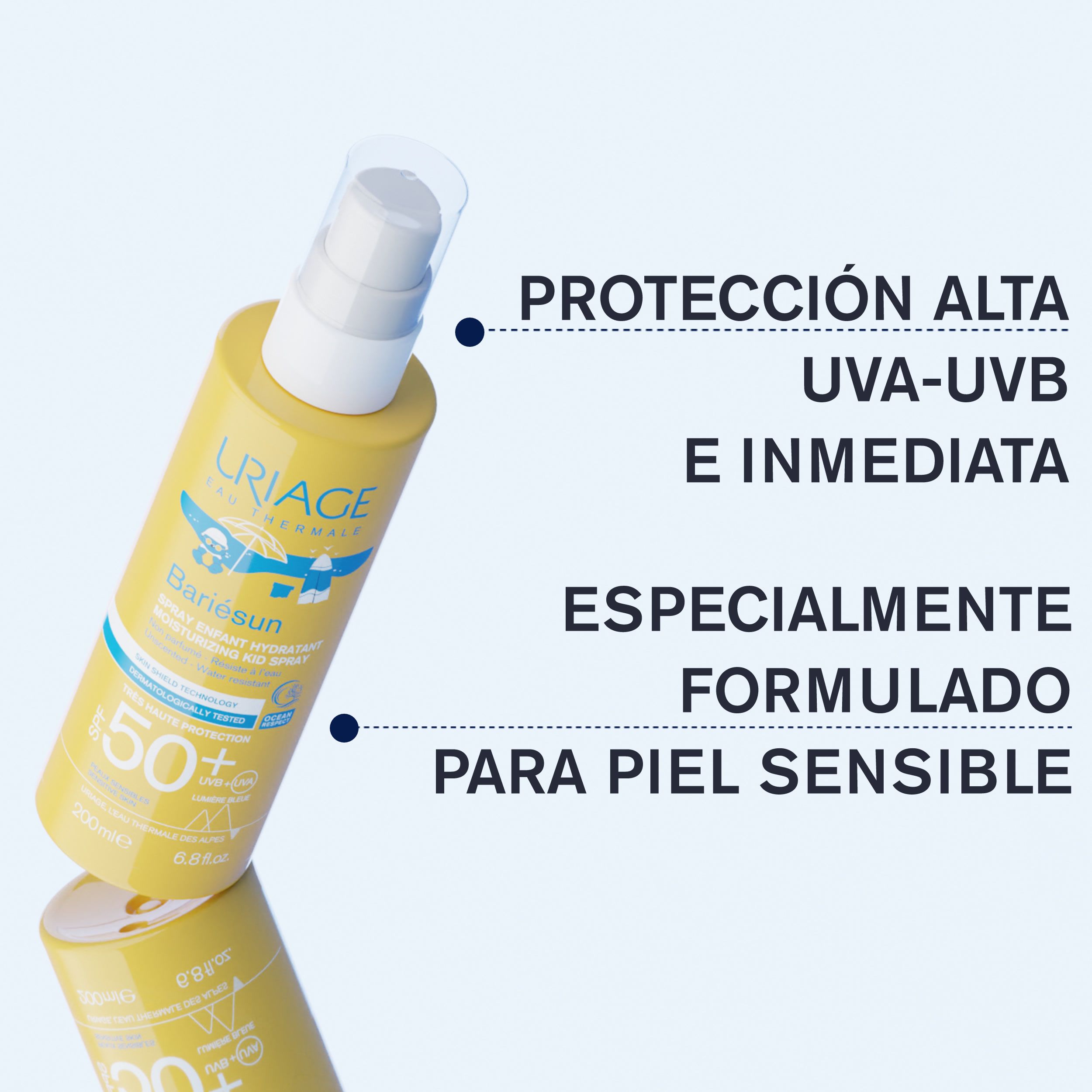 Bariésun bērnu saules aizsargsprejs ar SPF50 Saules aizsardzības aptieka