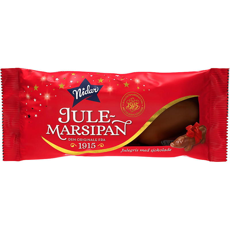 Nidar julemarcipangris 60 gm/chokolade Nidar