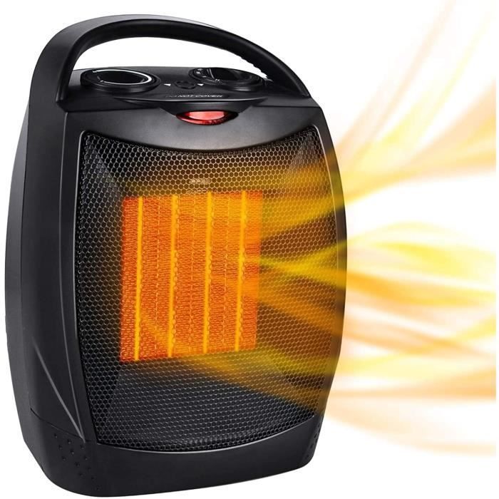 Chauffage d'appoint mobile - chauffage et climatisation - Noir - Electrique - Portable - Économe en énergie