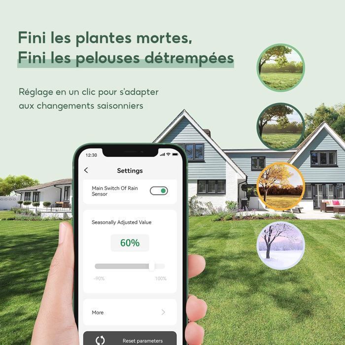 Temporizador de riego Wi-Fi INKBIRD IIC-800-WIFI, 8 zonas, automático, control por aplicación, 4 opciones de ciclo de riego, pantalla LCD