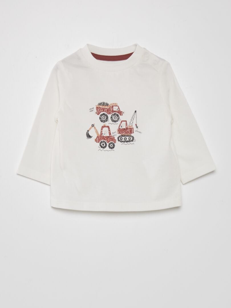 Set van 2 T-shirt en legging - wit
