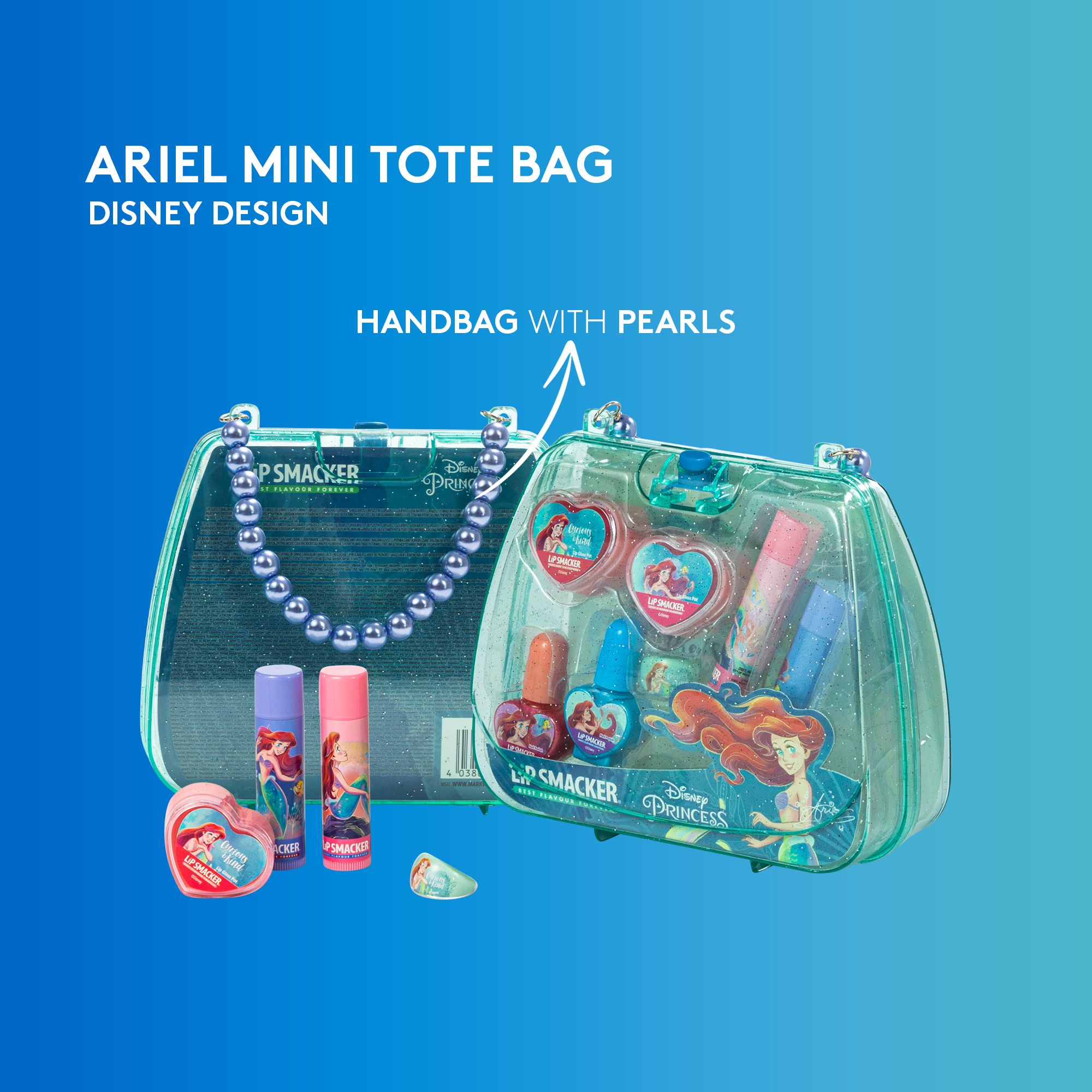Disney Ariel mini kosmētikas somiņa Lūpu krāsa un lūpu grims