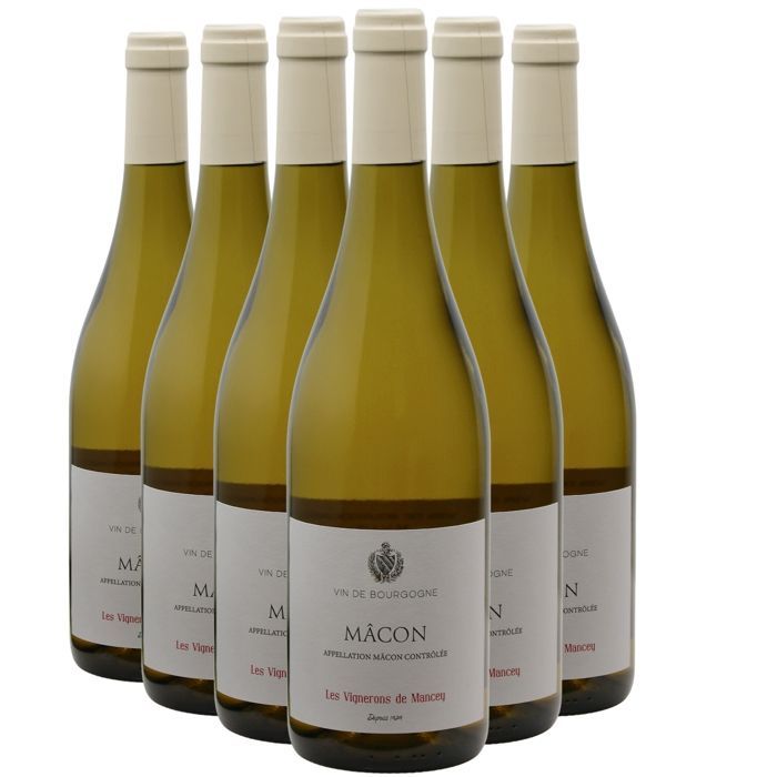 Les Vignerons de Mancey Mâcon 2022 - Vino Blanco Borgoña (6x75cl)