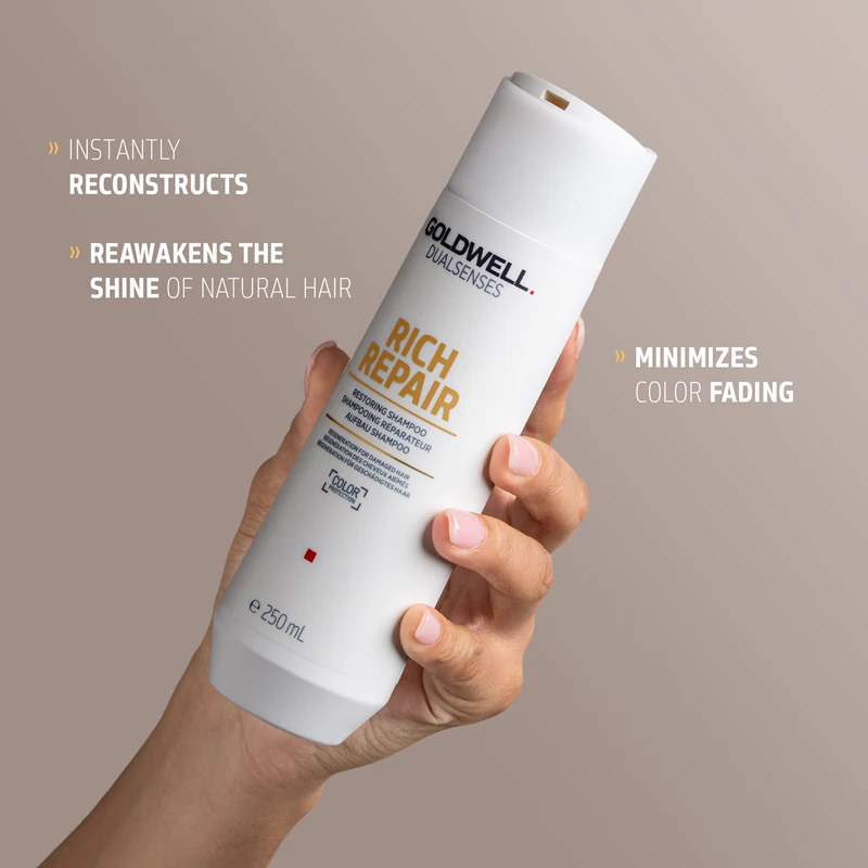 Shampoo Goldwell Dualsenses Rich Repair para cabelos secos e danificados