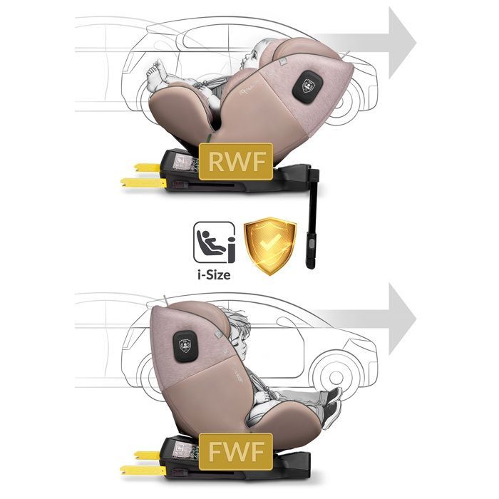 Nukido Aero Line Swivel Car Seat - 0-36 kg - ISOFIX - 360° Swivel - SIP Protection - 12 Headrest Positions