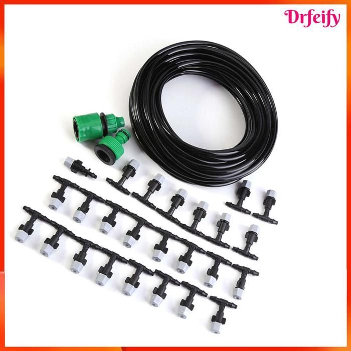 Kit d'arrosage goutte à goutte - AKOZON - Kit 15 m - buses amovibles - brume ≤70 µm - tuyau 4/7