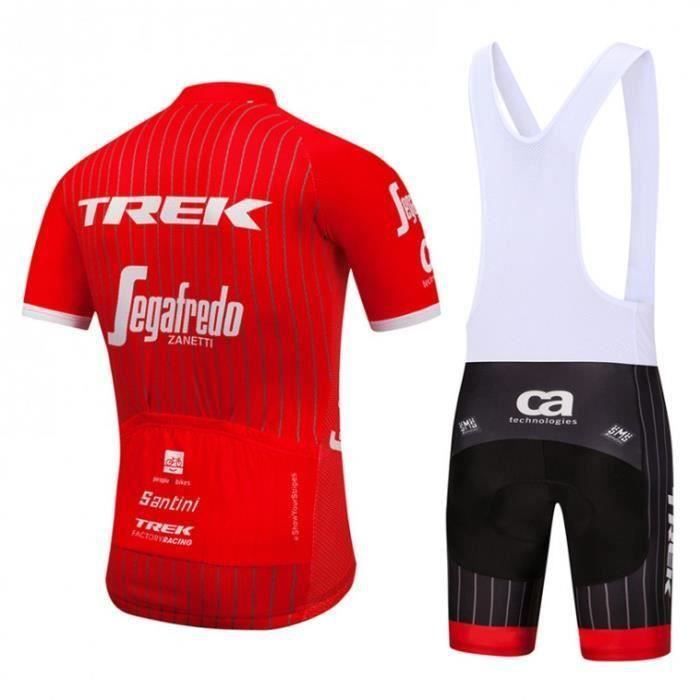 Men's Short Sleeve Cycling Jersey + GEL Cycling Bib Shorts Set - Red - Breathable Mountain Bike