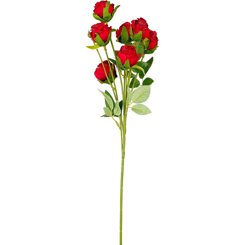 Hjem Rosestilk 56 cm med 7 kunstige blomster
