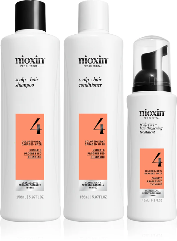 Kit de Presente Nioxin System 4 para Cabelos Danificados e Coloridos