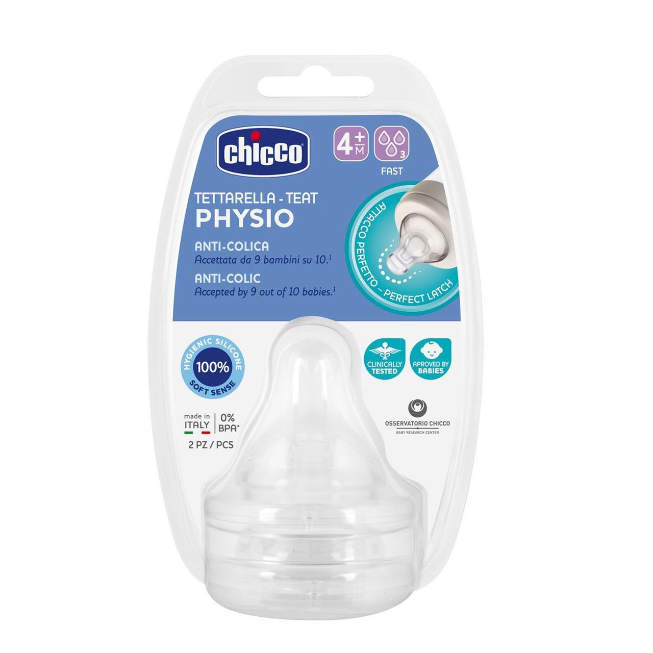 Physio Silicone Speen (2 stuks) met snelle doorstroming