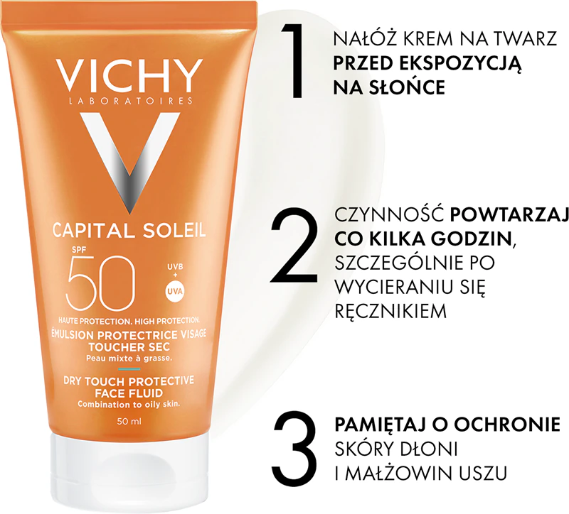 Vichy Capital Soleil Idéal Soleil Fluido Matificante Protetor para o Rosto FPS 50