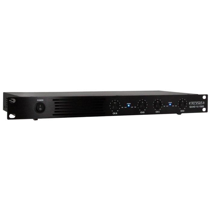 Amplificador de megafonía Definitive Audio QUAD 1U 150D
