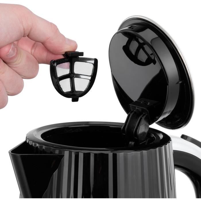 Hervidor de agua - RUSSELL HOBBS - EDEN - 2400 W - 1,7 L - Negro