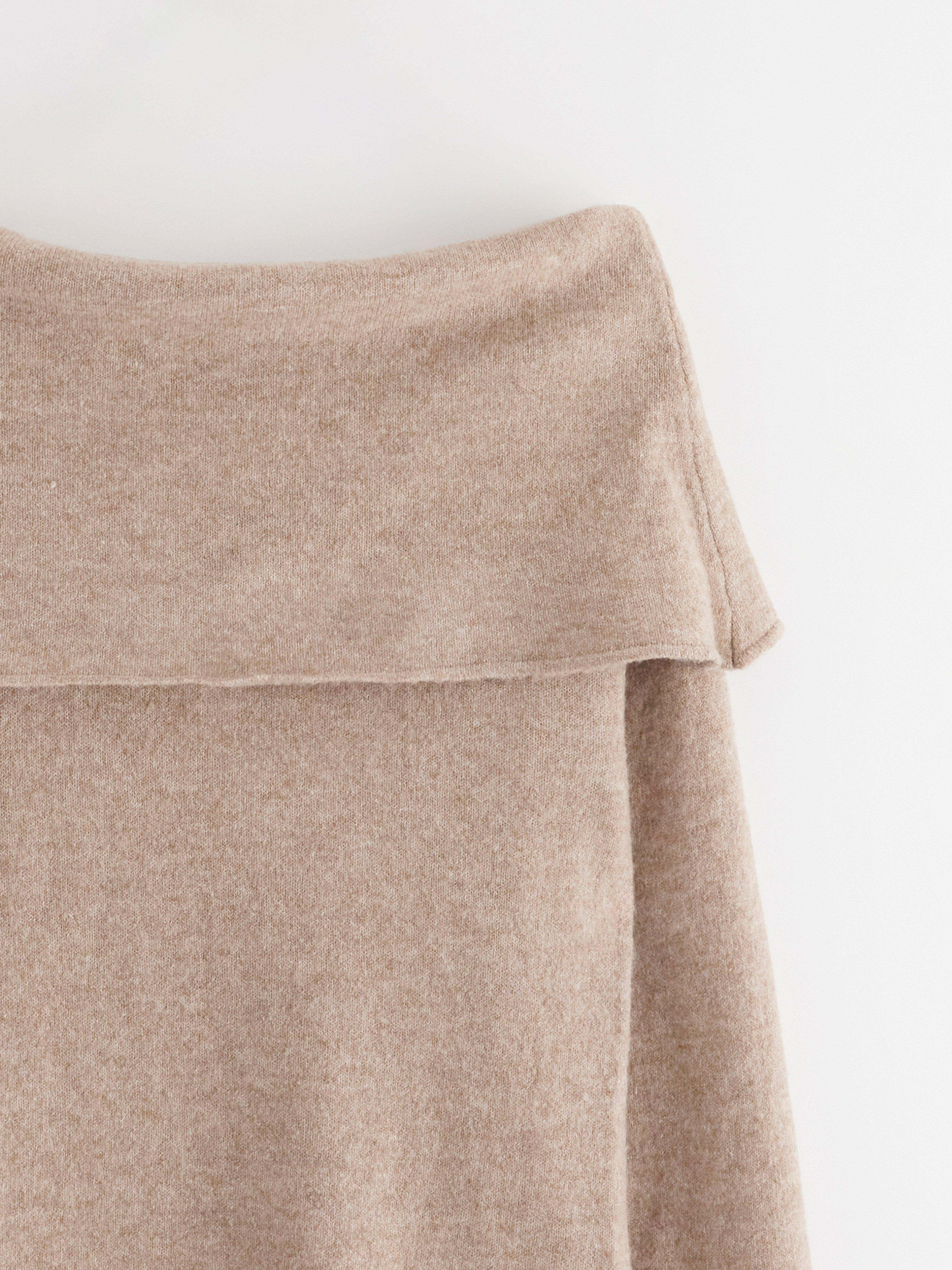 Minivestido de punto color beige