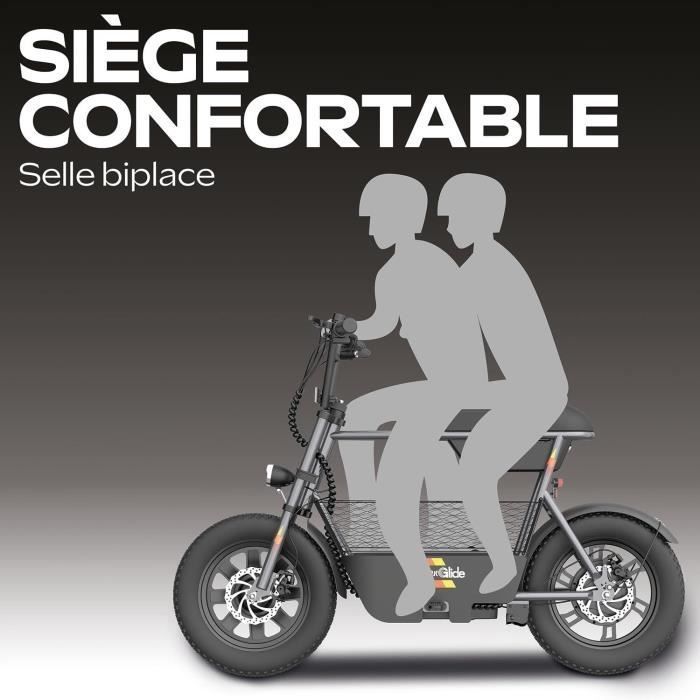 Bicicletta elettrica senza pedali - URBANGLIDE - Thunder 160 - Autonomia 30 km - Velocità 25 km/h - Grigio