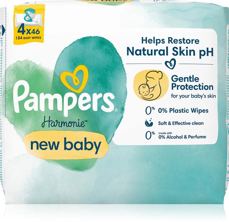 Pampers Harmonie New Baby vlažni čistilni robčki za dojenčke