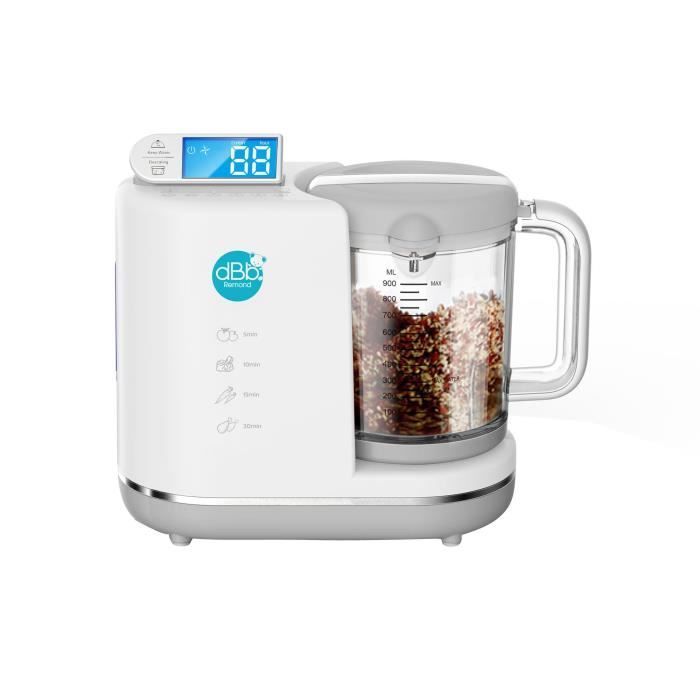 dBb Remond Chef - Processador de Alimentos para Bebês Multifuncional 6 em 1 - 700 Watts - Capacidade de 900ml - Cinza