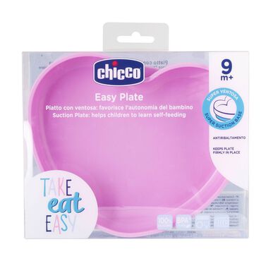 Chicco silikon rosa tallerken 1 enhet 1 enhet
