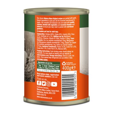 Hrană umedă pentru câini Natures Menu Original, pachet multiplu, cutie