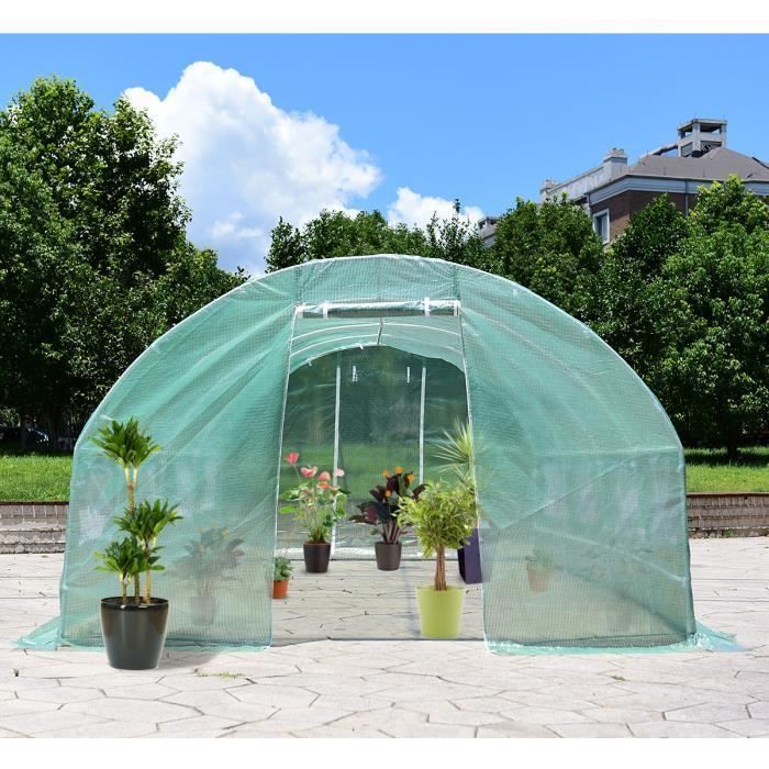 Serre de jardin - 300x600x200cm - Acier antirouille - PE anti-UV - Imperméable