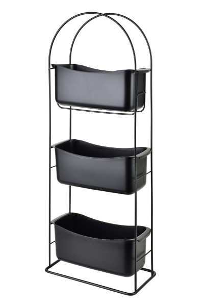 DEA BLACK Półka 3 poziomowa 27,5x13x73cm