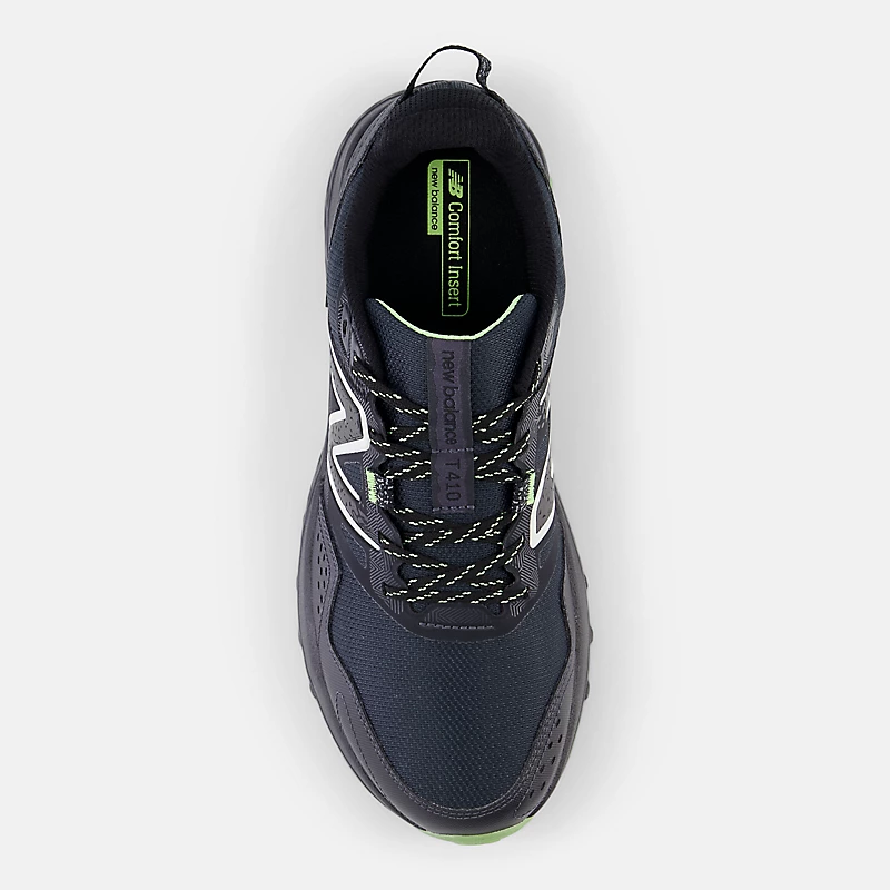 Herrenschuh 410v8 – Schwarz mit gebleichtem Limettenglanz und Phantommuster