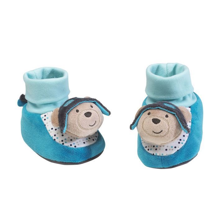 Patucos de bebé Lazare SAUTHON - Verde y blanco - Niño - Campana - Talla 0-6 meses