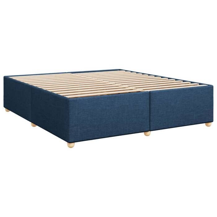 Struttura letto con materasso - Maison Exclusive - 180x200 cm - Tessuto blu - Coprimaterasso incluso