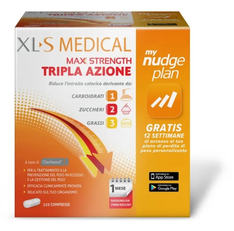 XLS XL-S Medical Max Strength 120 tabletten Drievoudig werkend voedingssupplement