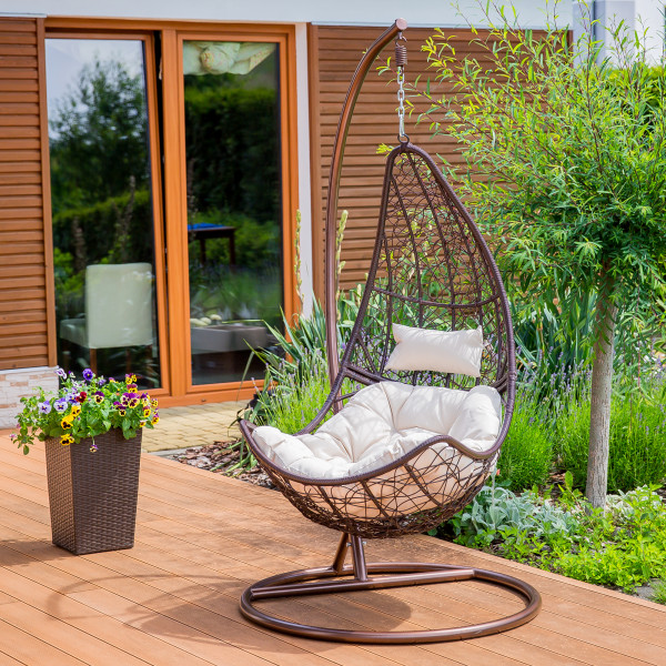 Fotel bujany / wiszący Alfred wenge PATIO | Dajar