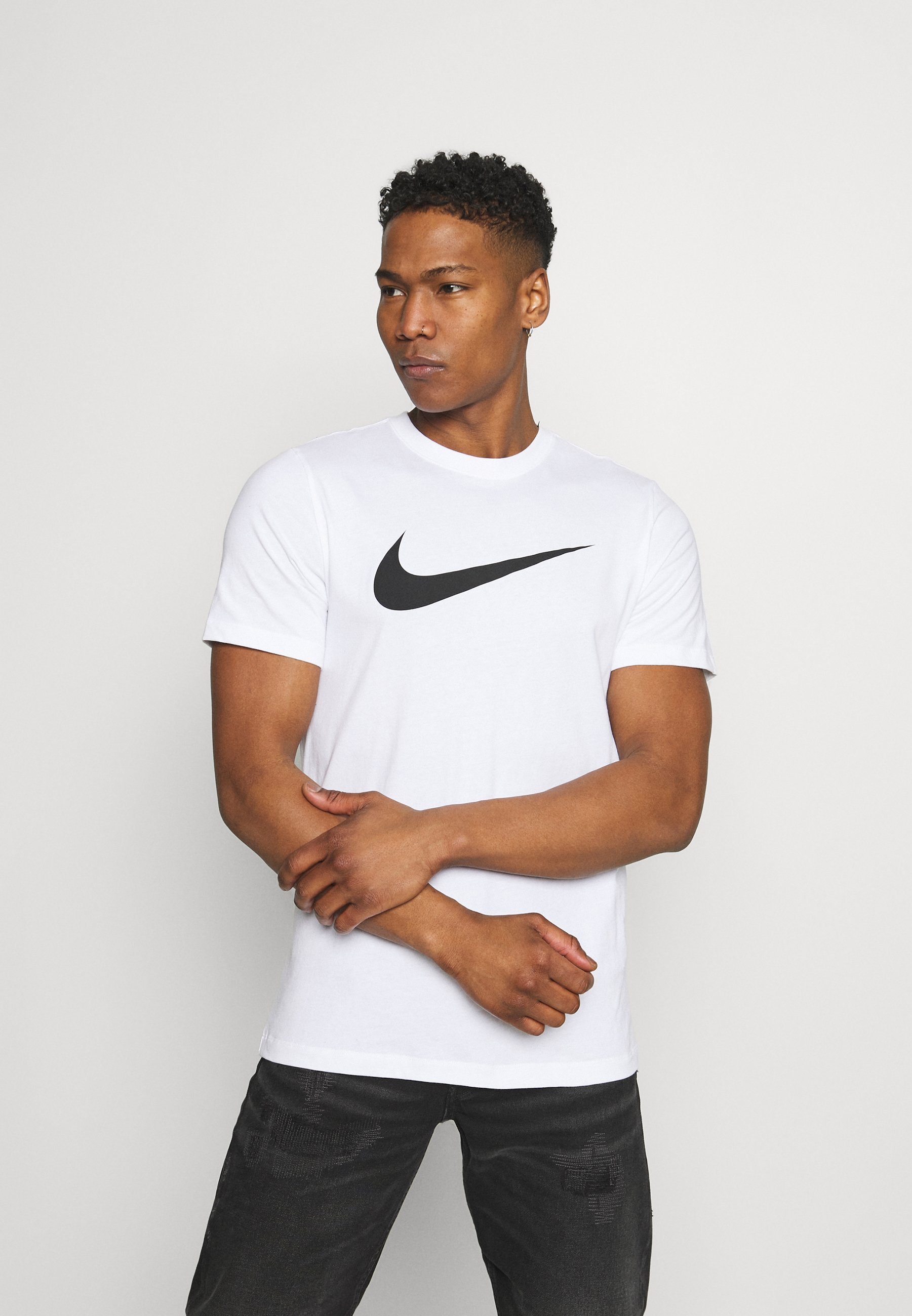 Nike Sportswear TEE ICON - Print-T-Shirt - weiß/(schwarz)