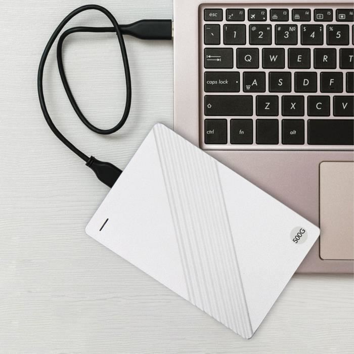Disque dur externe - VVIKIZY - 500 Go - USB 3.0 - Ultra-mince - Alliage d'aluminium