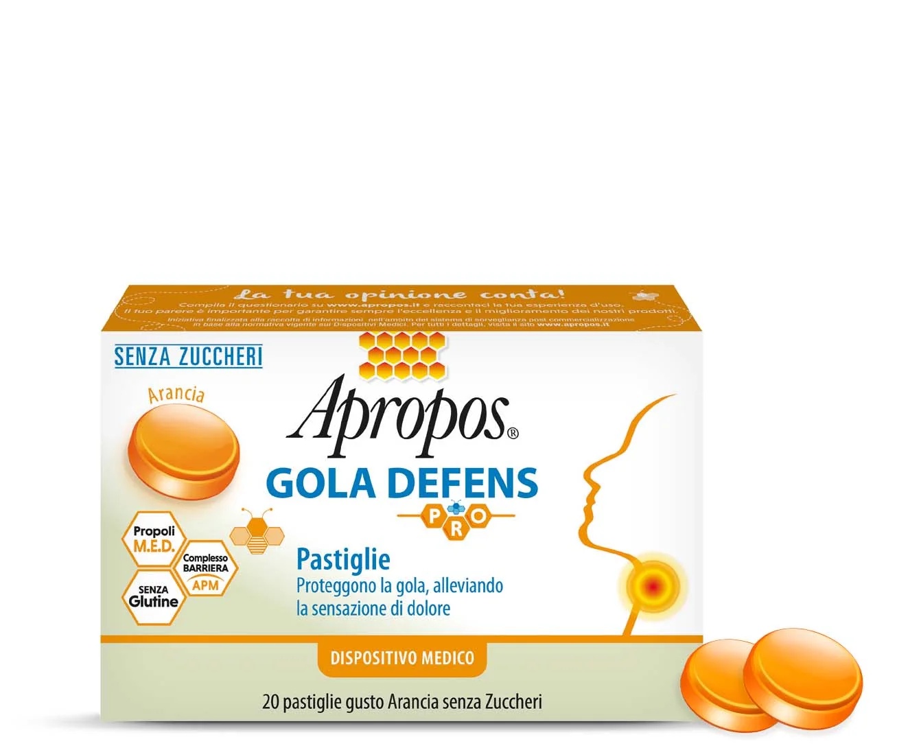 APROPOS Apropos Gola Defens Pro 20 oranje zuigtabletten voor keelcomfort