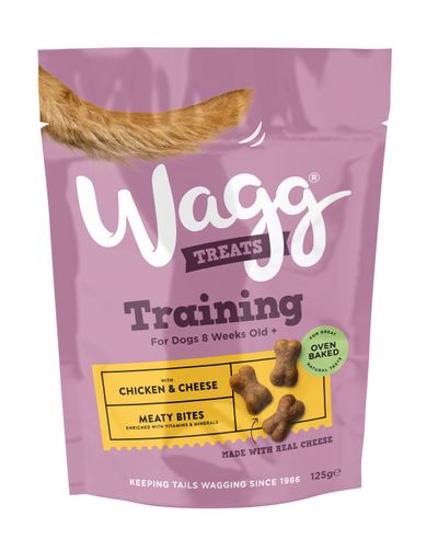 Snack per l'addestramento Wagg: mini ossa al pollo e formaggio