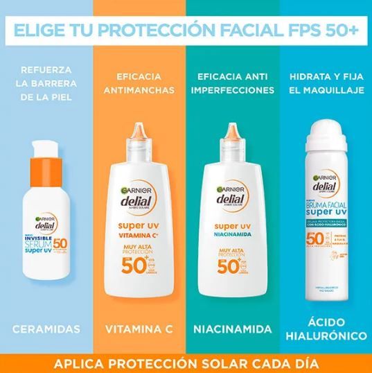Delial Super UV C vitamīna FPS50 krēmveida sejas fluīds pret niezi Sejas aizsardzība