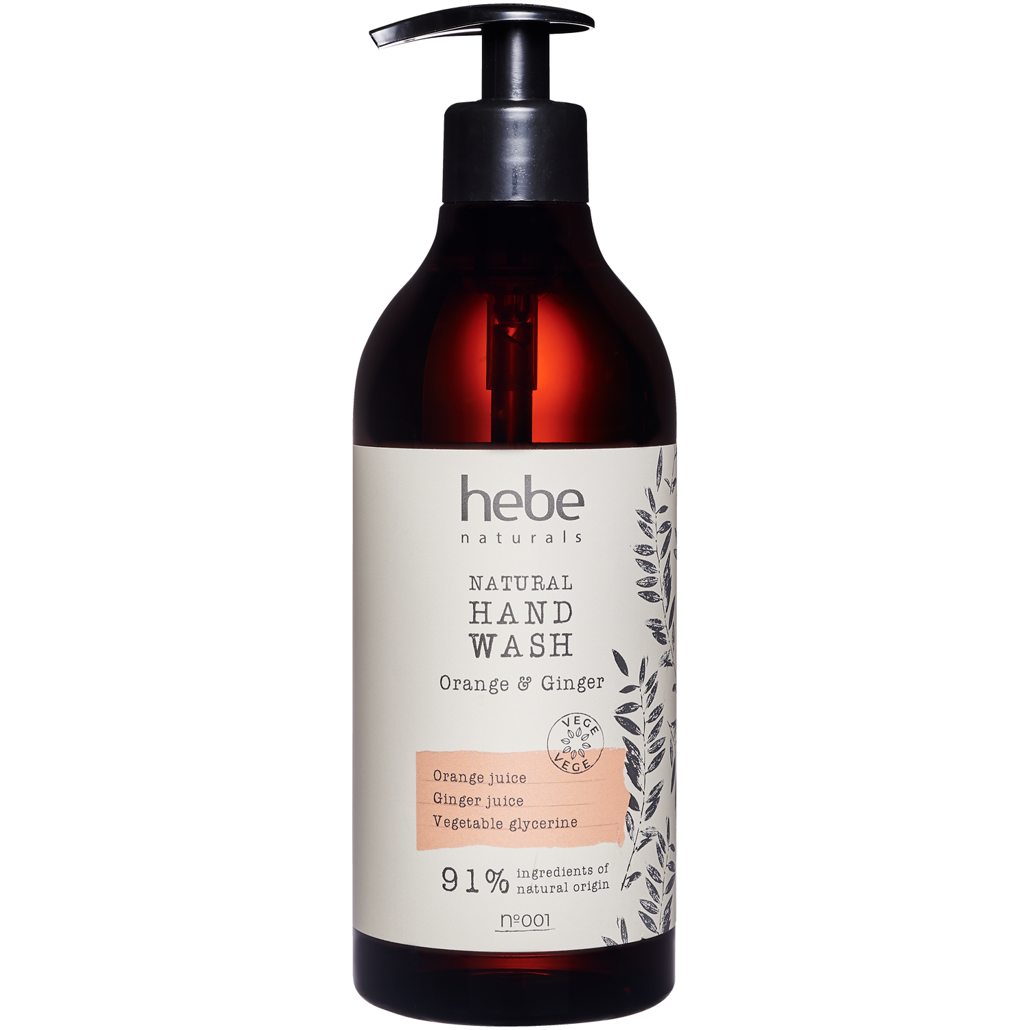 Hebe Naturals Natural Hand Wash Orange&Ginger