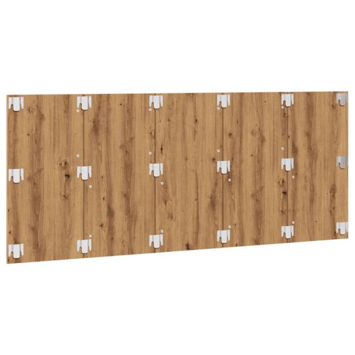 cabecero de roble artesanal vidaXL 200x1,5x80 cm Madera de ingeniería 856829