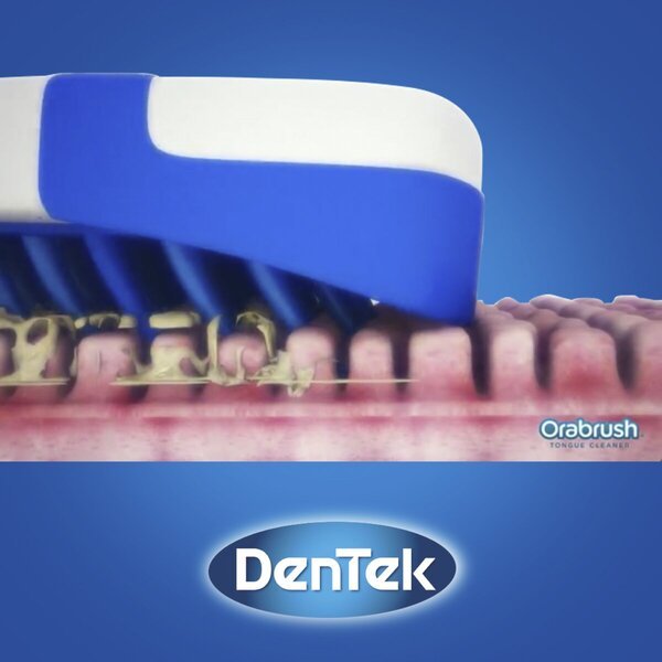DenTek Orabrush 2-v-1 čistiaci prostriedok na zuby<br>16g