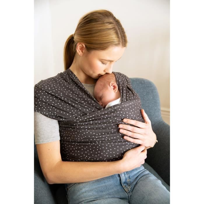 Echarpe de portage Aura - ERGOBABY - Gris foncé étoilé - Naissance - Adulte - Femme