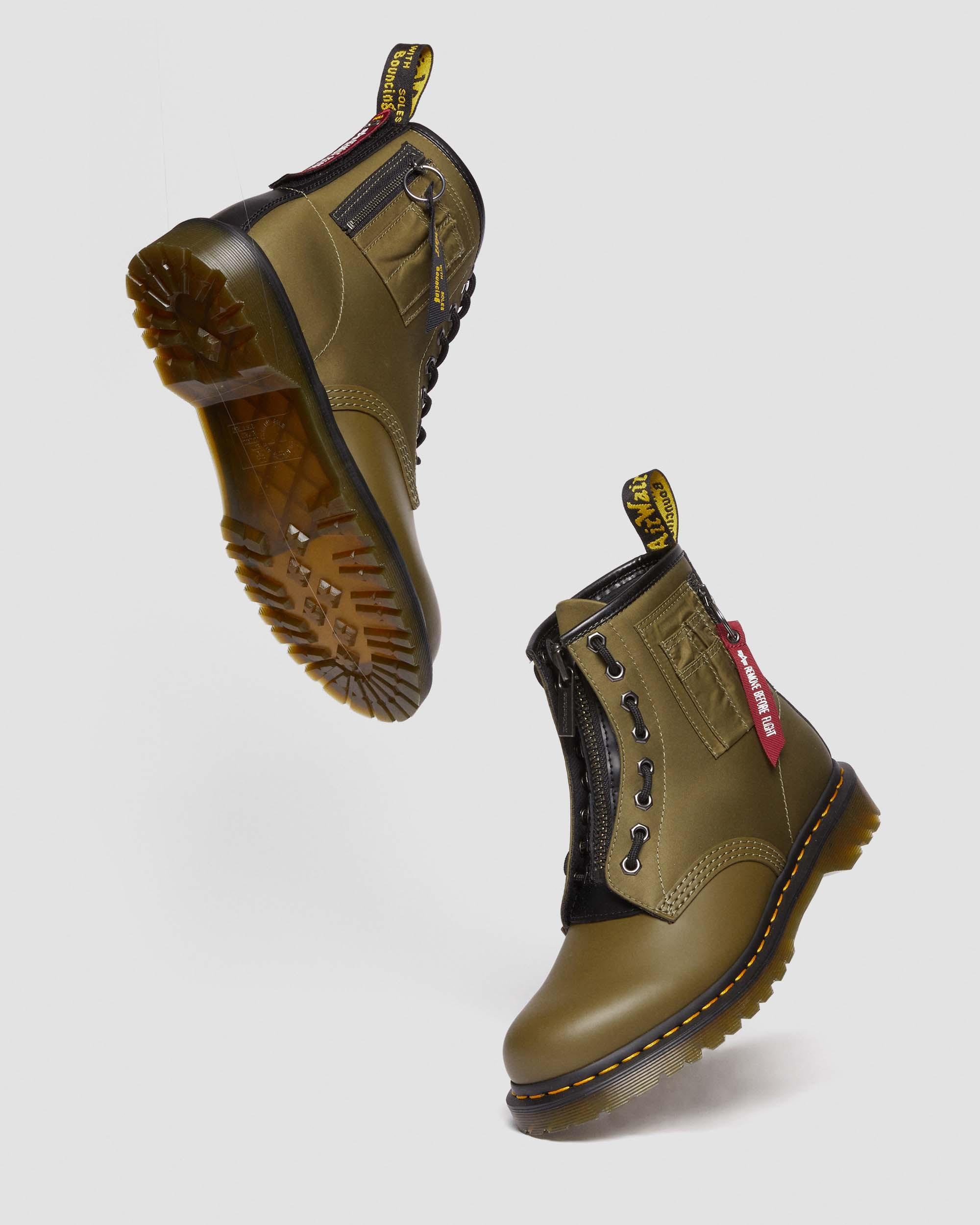 1460 Ben Alpha Industries Nylon & Leather Lace Up Boots