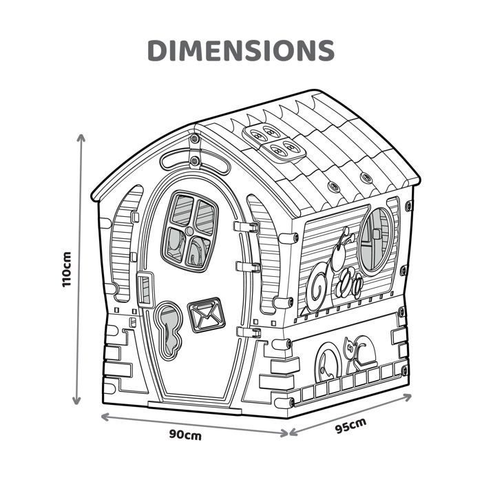 Playhouse - Dream House - Twilight - Plastic - Red - Self-assembly required