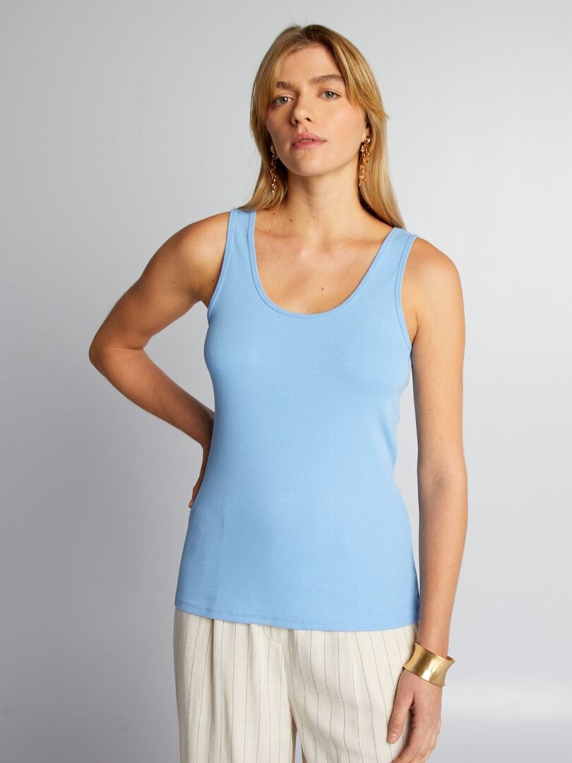 Mouwloos tanktopje - BLAUW
