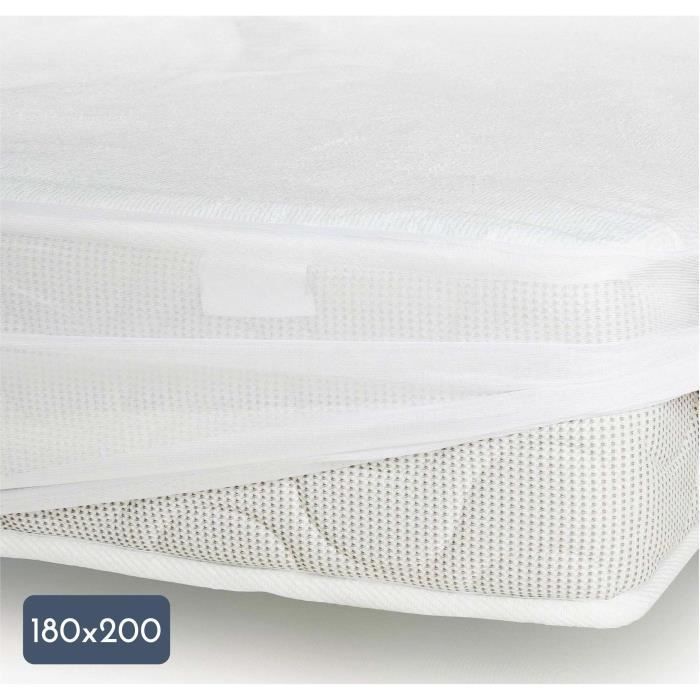 Protège-matelas - 180 x 200 cm x 25 cm - 100% Coton - 170 G/M2 - LOVELY HOME