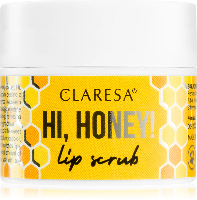 Claresa, hallo, lippenpeeling met honing.